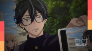 Visual promocional da adaptação em anime de Glasses With a Chance of Delinquent