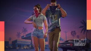 Arte promocional de GTA 6 associada à previsão de lançamento do modo online em 2027