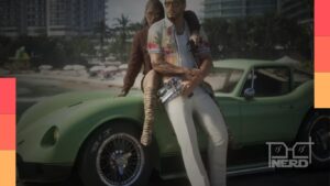 Arte promocional de GTA 6 relacionada à possibilidade de lançamento no Nintendo Switch 2