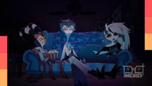 Personagens de Helluva Boss na divulgação da terceira temporada da série animada