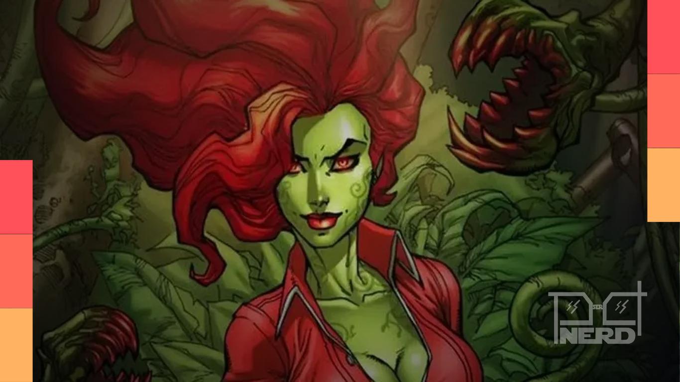 Arte da personagem Hera Venenosa, vilã e anti-heroína ligada ao universo do Batman