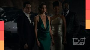 Jessica Biel durante as gravações das cenas de direção e perseguição de Matchbox: O Filme