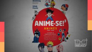 Capa do livro Anime-se³: Animês, de Roger Armstrong, com personagens de diferentes gerações da animação japonesa
