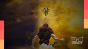 Personagens de anime se enfrentam em uma batalha intensa e cheia de energia