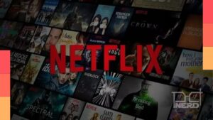 Logo da Netflix em destaque em meio a notícias sobre demissões e mudanças na liderança de conteúdo e filmes