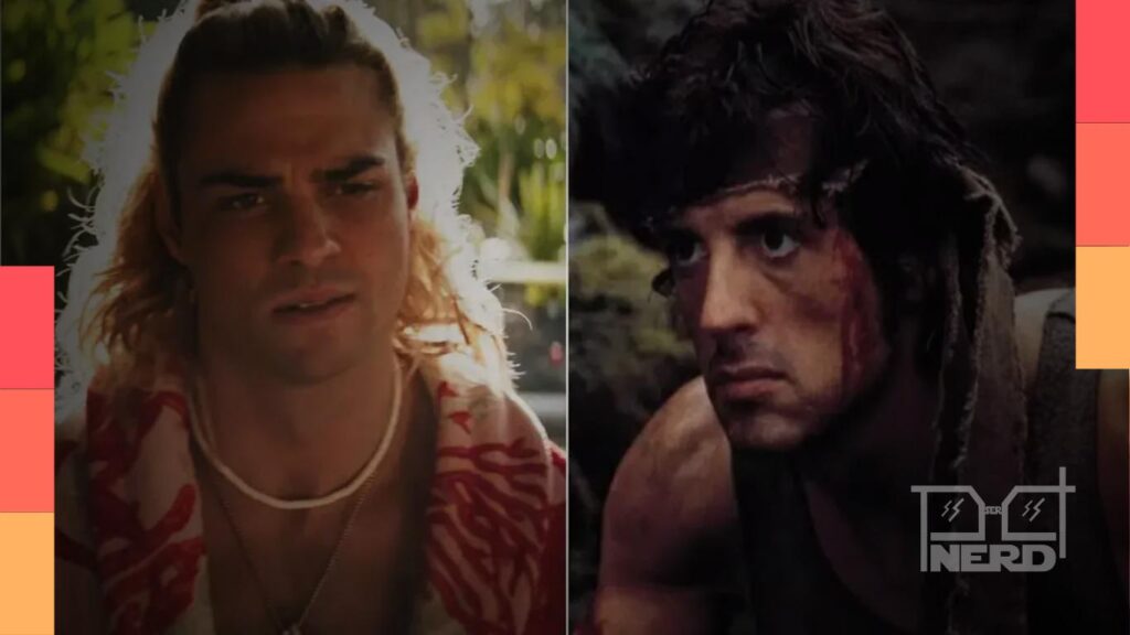 Noah Centineo e Sylvester Stallone em imagens relacionadas a John Rambo e Rambo: Programado para Matar