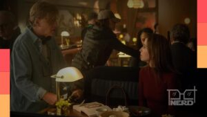 Aaron Sorkin e Mikey Madison durante as filmagens de O Outro Lado das Redes