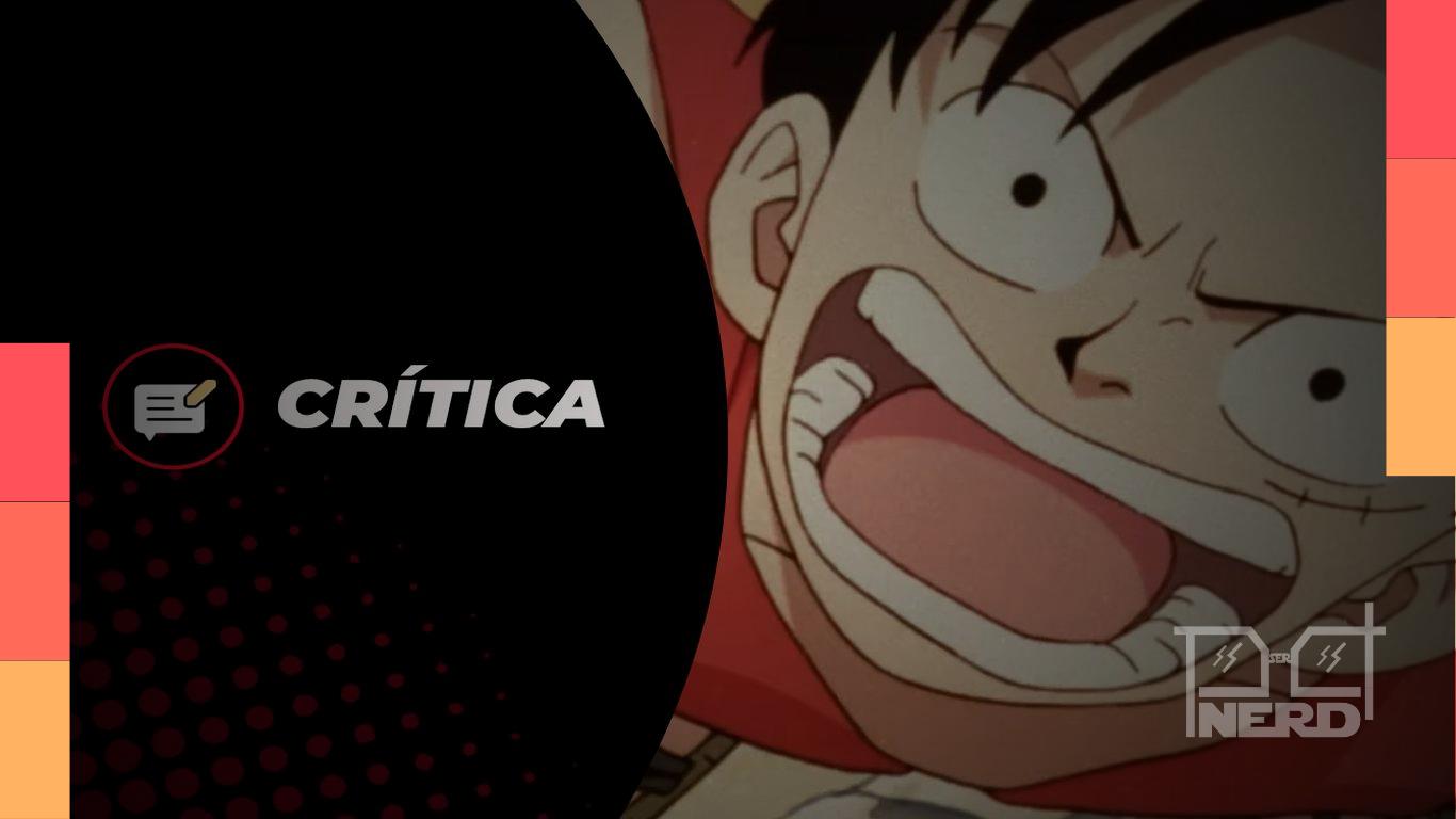 Luffy e os Chapéus de Palha em One Piece: O Filme, aventura animada lançada originalmente em 2000.