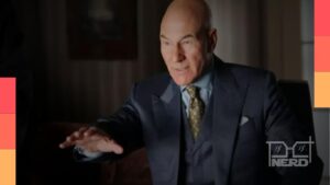 Patrick Stewart como Professor Charles Xavier, personagem dos filmes dos X-Men