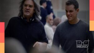 Paul Greengrass e Matt Damon em imagem promocional de Jason Bourne