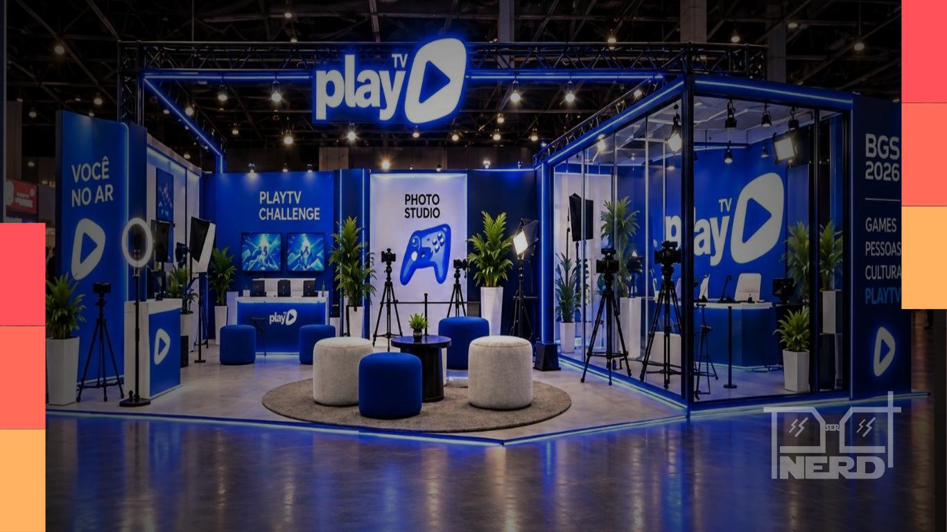 Estande da PlayTV na Brasil Game Show 2026