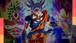 Beerus e Goku em destaque numa ilustração sobre o ranking de poder de Dragon Ball