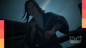 Imagem promocional de Samurai de Olhos Azuis, animação da Netflix que retorna com novos nomes no elenco.