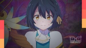 Rona aparece com as elfas na aldeia em Sekai Saikyou no Majo