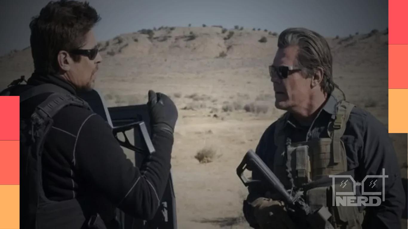 Imagem promocional da franquia Sicario relacionada ao terceiro filme e ao roteiro de Taylor Sheridan