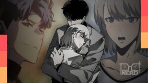Imagem de divulgação de Solo Leveling com Sung Jinwoo e a sugestão de um túmulo misterioso