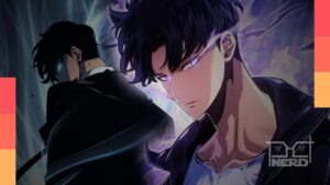 Imagem promocional de Solo Leveling para o retorno do webtoon com três capítulos