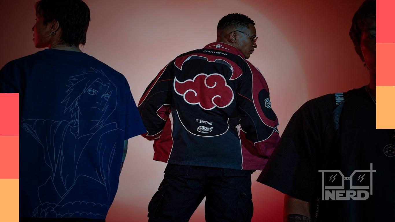 Peças de streetwear e acessórios gamer da coleção Team Liquid inspirada na Akatsuki de Naruto