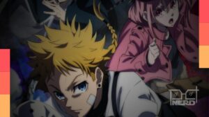 Imagem promocional do anime The Vermillion Mask, que terá segunda parte em abril de 2027