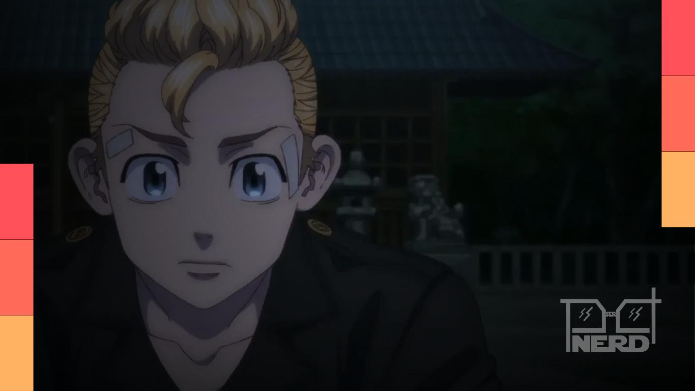 Takemichi e personagens de Tokyo Revengers após a batalha contra a Tenjiku
