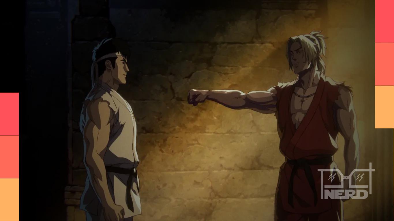 Arte do filme de Street Fighter com referência à animação tradicional dos anos 90