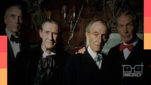 John Carradine em imagem promocional, ator de clássicos como As Vinhas da Ira e pai de David Carradine.