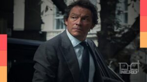 Dominic West em cena da série de suspense jurídico Guerra, da HBO Max