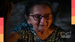 Tânia Maria em cena do filme brasileiro de ficção científica Yellow Cake