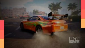 K.I.T.T., o carro de A Supermáquina, aparece em uma cena de ação de Stuntman: Hollywood.