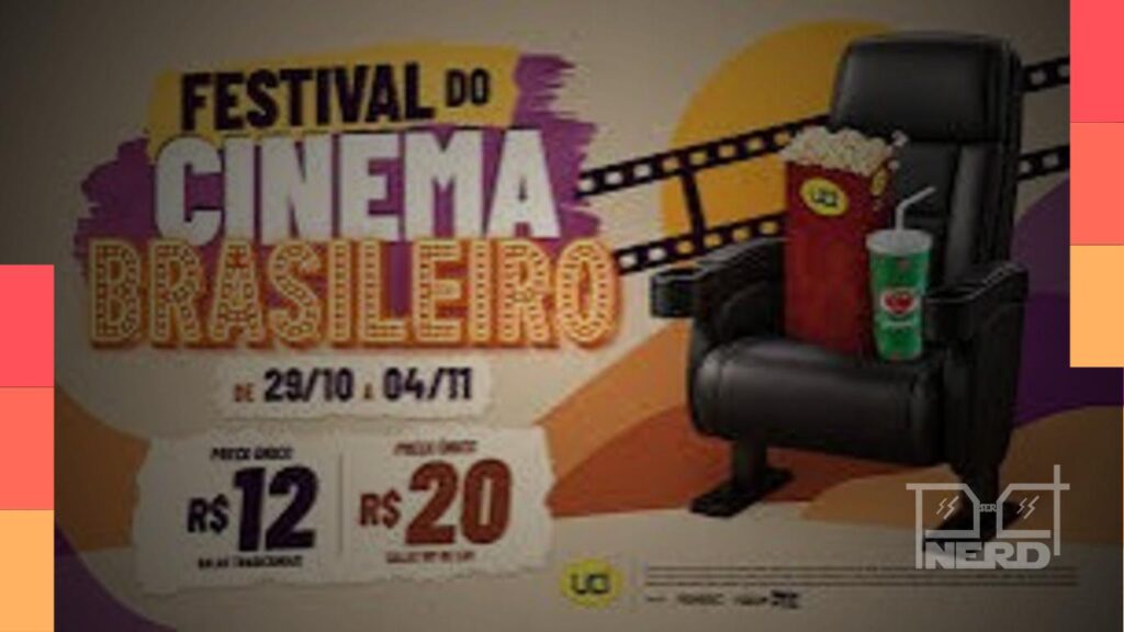 Fachada de cinema durante o Festival do Cinema Brasileiro na UCI