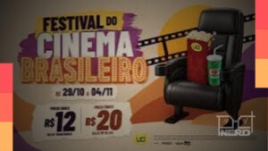 Fachada de cinema durante o Festival do Cinema Brasileiro na UCI