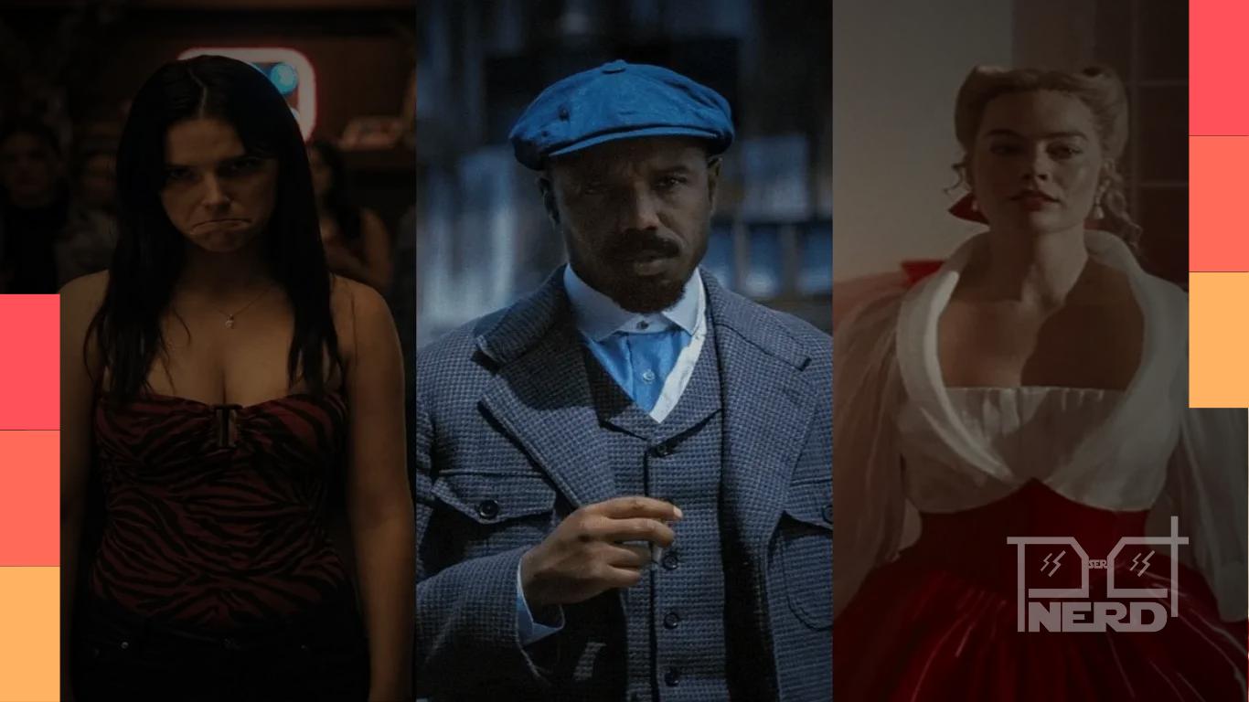 Pessoas usando fantasias inspiradas em figurinos de filmes e séries para o Halloween