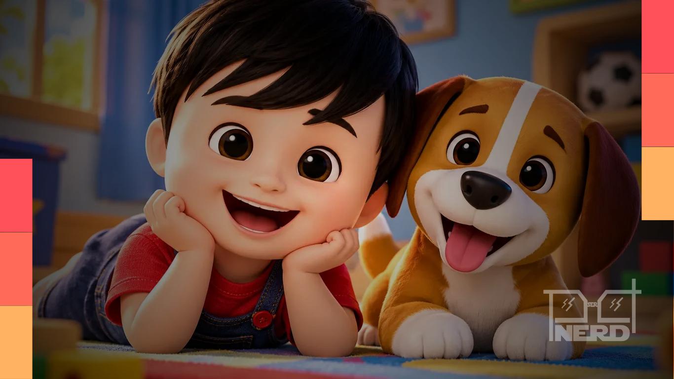 Bento e Totó, personagens da animação infantil brasileira que chegou ao Top 2 da Netflix Brasil.