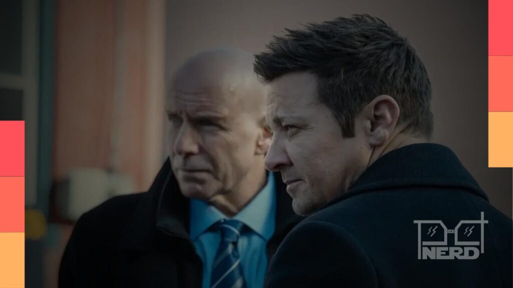 Jeremy Renner como Mike McLusky na série Mayor of Kingstown