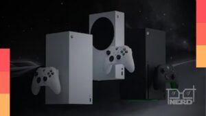 Console Xbox Series em destaque em notícia sobre queda nas vendas e falta de estoque