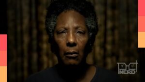 Rejane Faria como Vicentina no filme brasileiro Vicentina Pede Desculpas