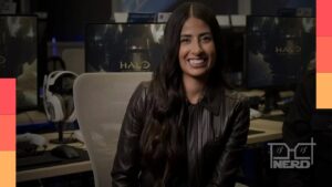 Asha Sharma, CEO da Xbox, durante uma apresentação sobre a divisão de games